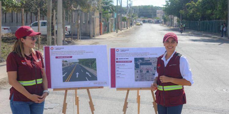 Ana Paty Peralta anuncia obras en la calle Paseo El Peral en la Supermanzana 248