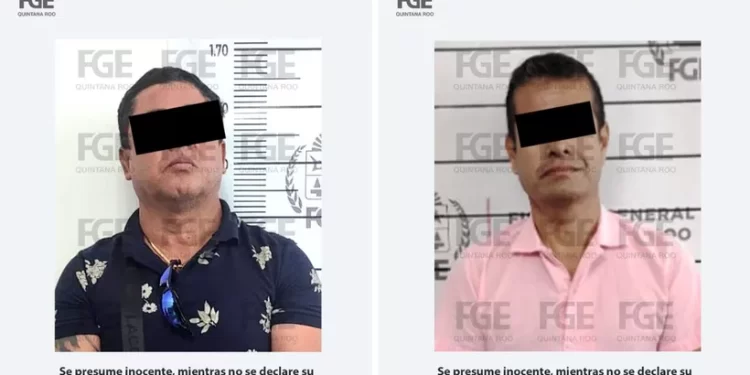 Policías de investigación detenidos por extorsión en Cancún