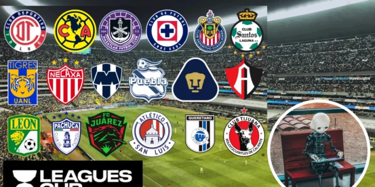 Logos de los equipos mexicanos que participan en la Leagues Cup