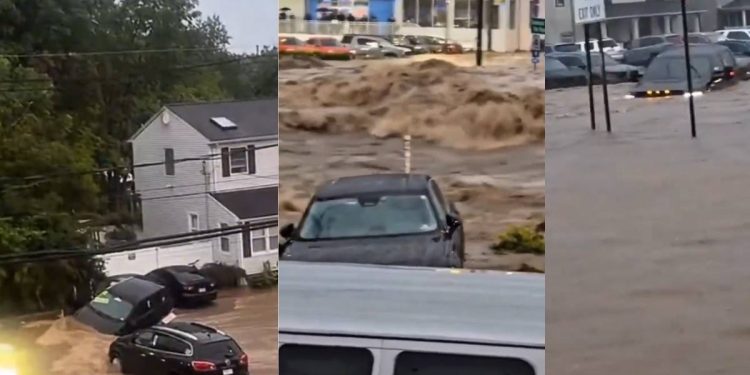 Inundaciones en Estados Unidos provocan caos rescates apagones y transporte colapsado
