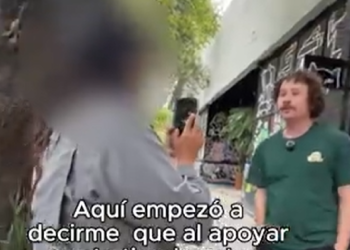 Luisito Comunica confrontado verbalmente por mujer durante protesta en colonia Condesa