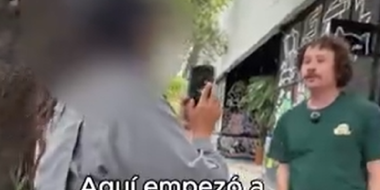 Luisito Comunica confrontado verbalmente por mujer durante protesta en colonia Condesa