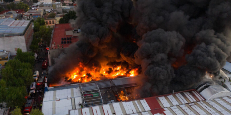 Incendio en la Colonia Morelos de la CDMX