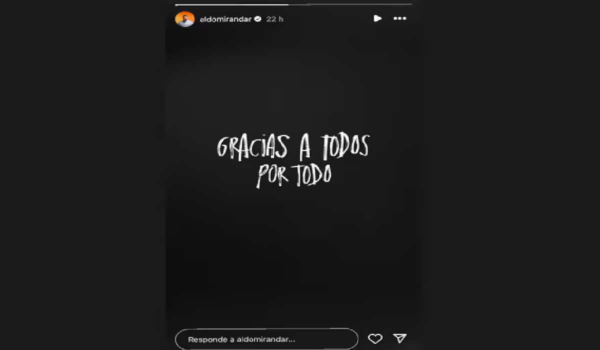 Último mensaje de despedida de Aldo Miranda en redes sociales