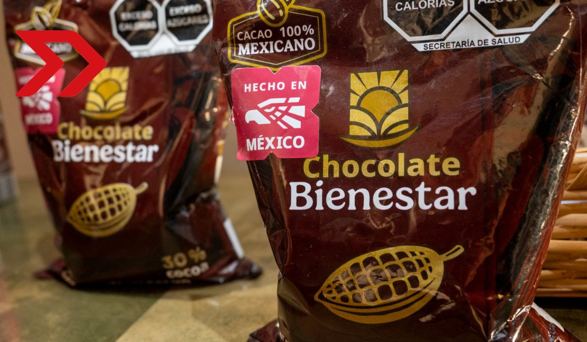 Bolsa de chocolate en polvo del Bienestar