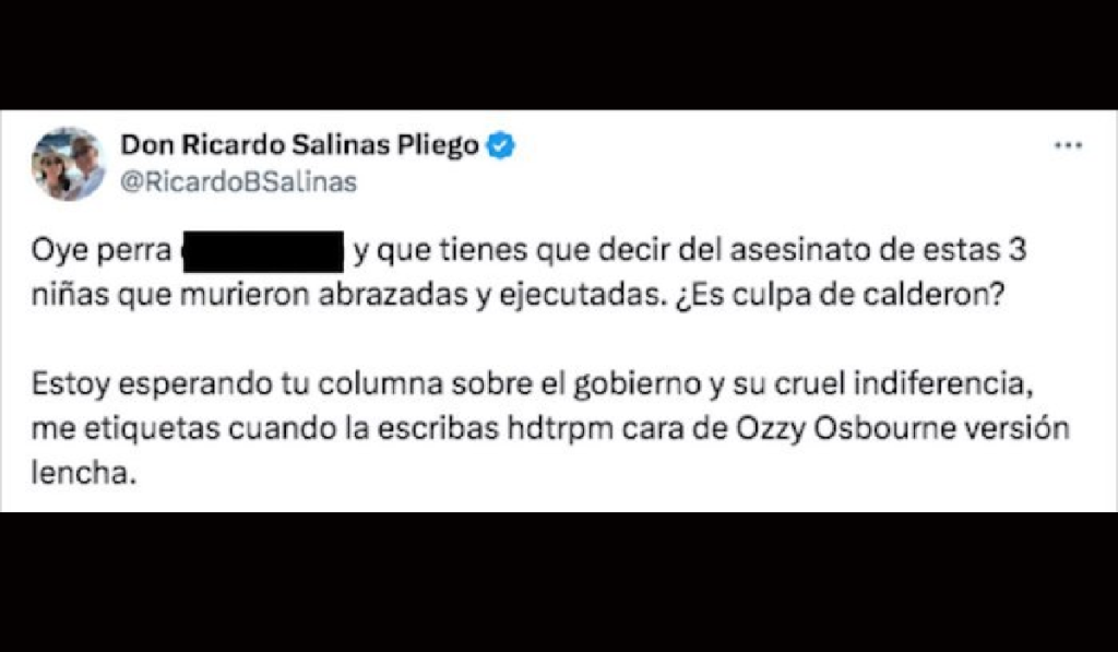 insultos de salinas pliego contra las mujeres