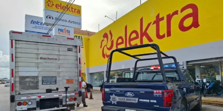 Estacionamiento donde ocurrió el asalto en Cancún
