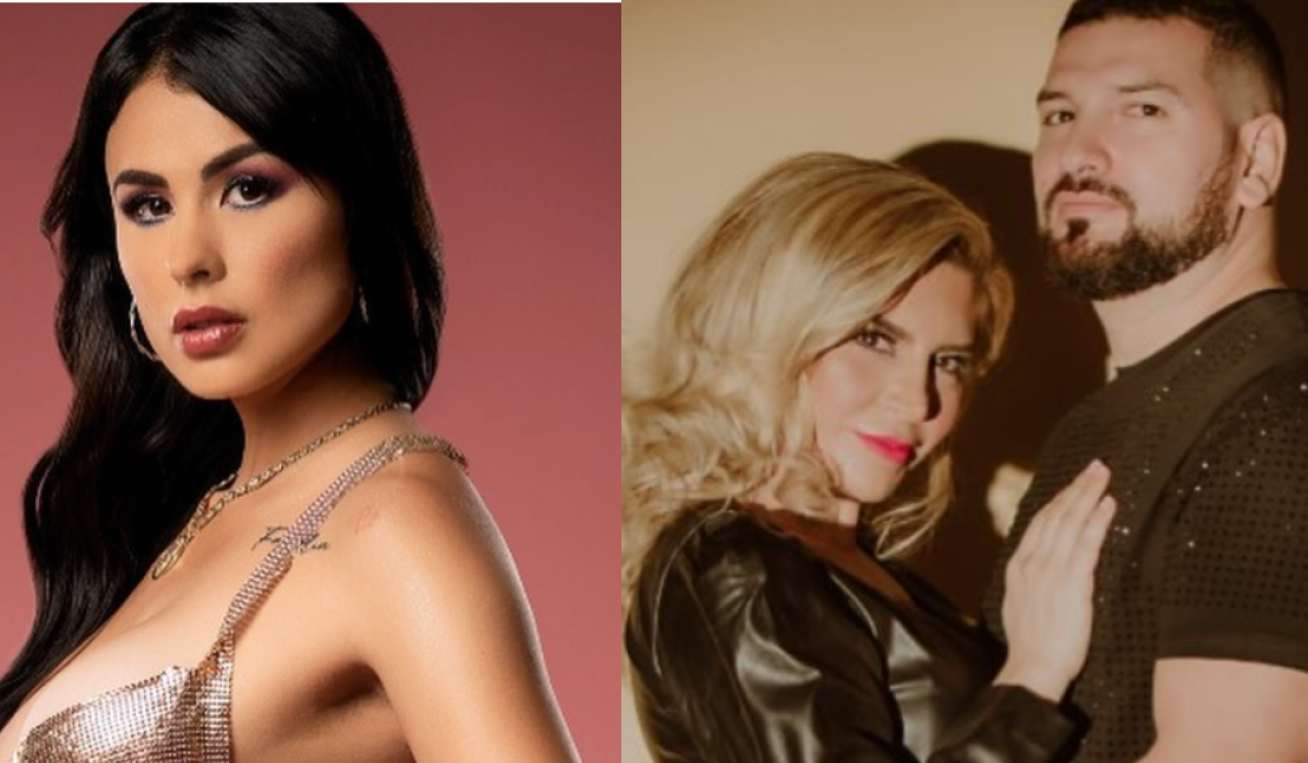 Américo Garza y Karla Panini fotografiados con Fabiola Martínez