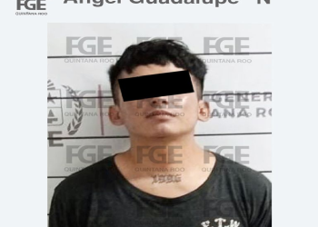 Rostro de Ángel Guadalupe “N” detenido en Cancún por robo