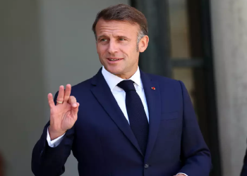 Emmanuel Macron durante su discurso sobre el reconocimiento de Palestina
