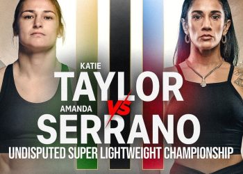 Katie Taylor y Amanda Serrano frente a frente en la promoción de su tercera pelea por el campeonato superligero