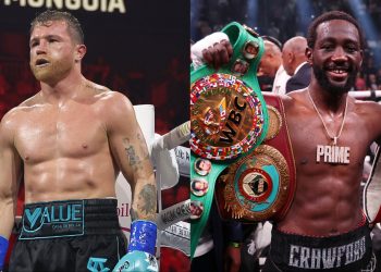 Canelo Álvarez y Terence Crawford frente a frente antes de su pelea en Netflix