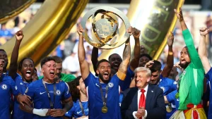 Chelsea celebra con el trofeo del Mundial de Clubes 2025