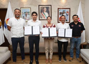 Ana Paty Peralta, firmó convenio de colaboración con la Comisión del Deporte de Quintana Roo (CODEQ)