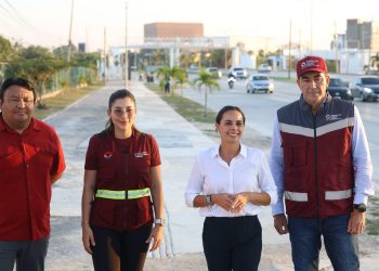 Ana Paty Peralta, anunció el inicio de la obra de alimentación eléctrica para el alumbrado público en el Boulevard Luis Donaldo Colosio
