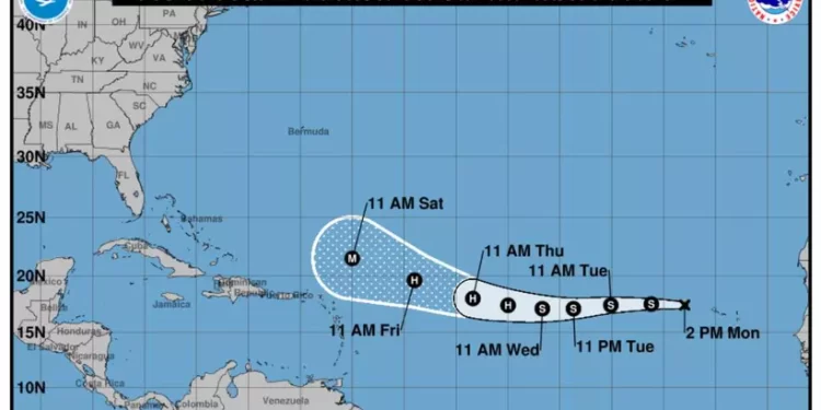 Tormenta tropical Erin se forma en el Atlántico oriental