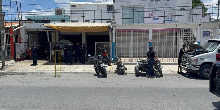 Violento ataque en taller mecánico de la Av. Nichupté, Cancún