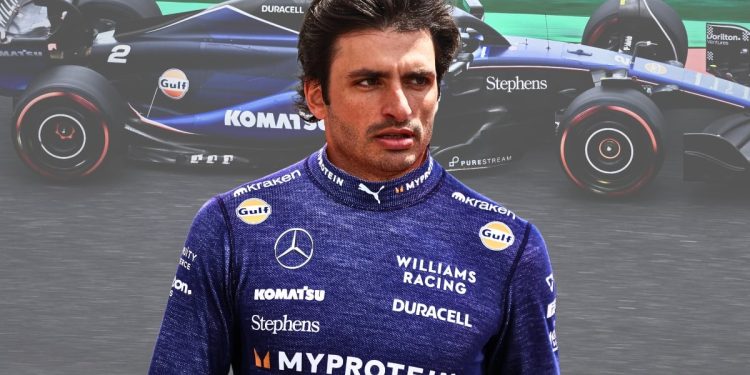 Carlos Sainz con el uniforme de Williams Racing en la temporada 2025 de Fórmula 1.