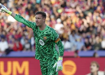 Marc-André ter Stegen con el gafete de capitán del FC Barcelona