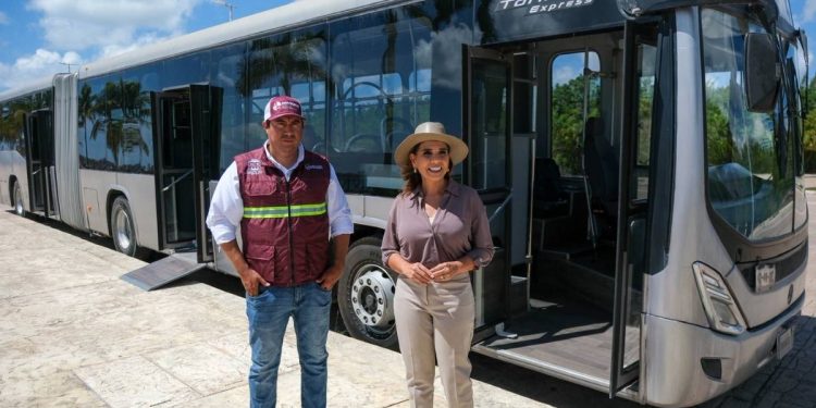 Arranca la prueba piloto de autobuses articulados en Cancun