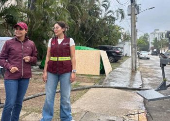 Construccion de pozos de absorcion en Cancun avanza al 42 para prevenir encharcamientos