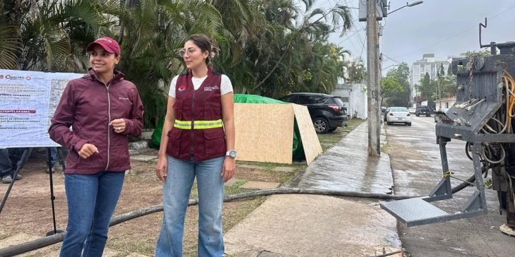 Construccion de pozos de absorcion en Cancun avanza al 42 para prevenir encharcamientos