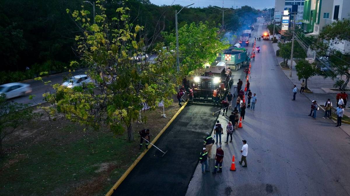 Detalles tecnicos de la obra de rehabilitacion de la avenida Kabah en Cancun