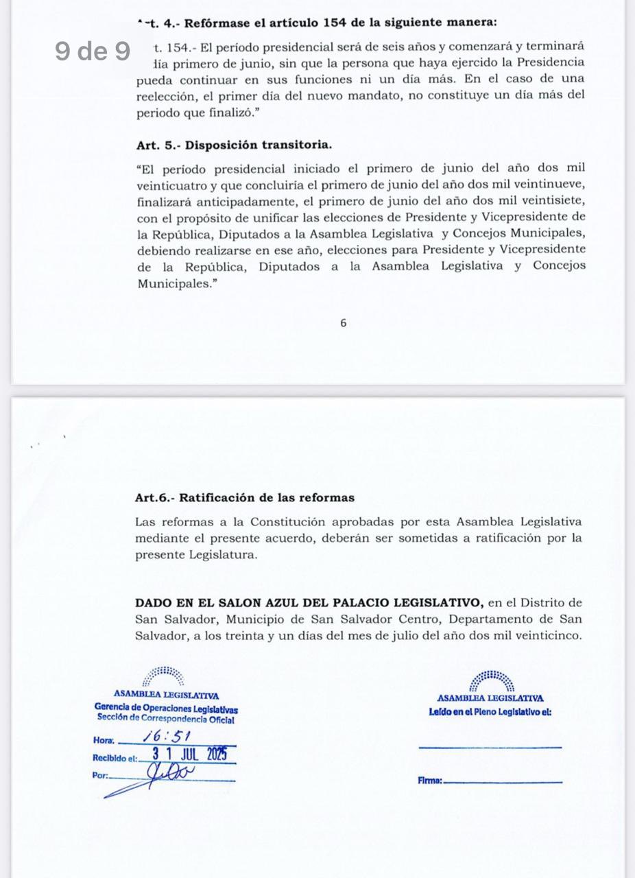 Implicaciones de la reeleccion indefinida en El Salvador