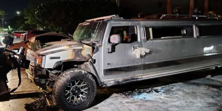 Incendio de limusina durante festejo de 15 años en Torreón