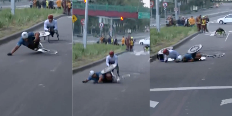 Maratón de la CDMX: Atletas en silla de ruedas sufren caída