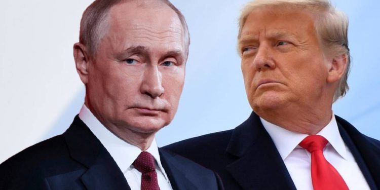 Putin y Trump durante reunión en Alaska