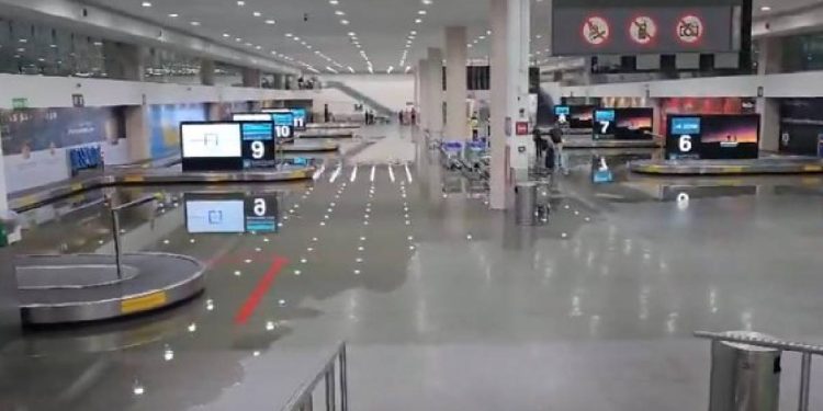 Inundación en el AICM