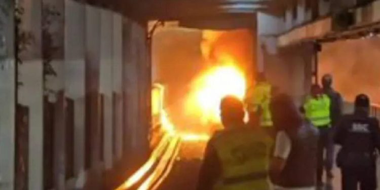 explosión en la línea 2 del metro