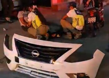 Protección Civil atiende a motociclista arrollada por taxi en Villas del Sol