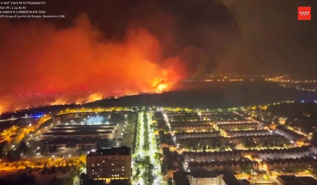 incendio forestal en Madrid