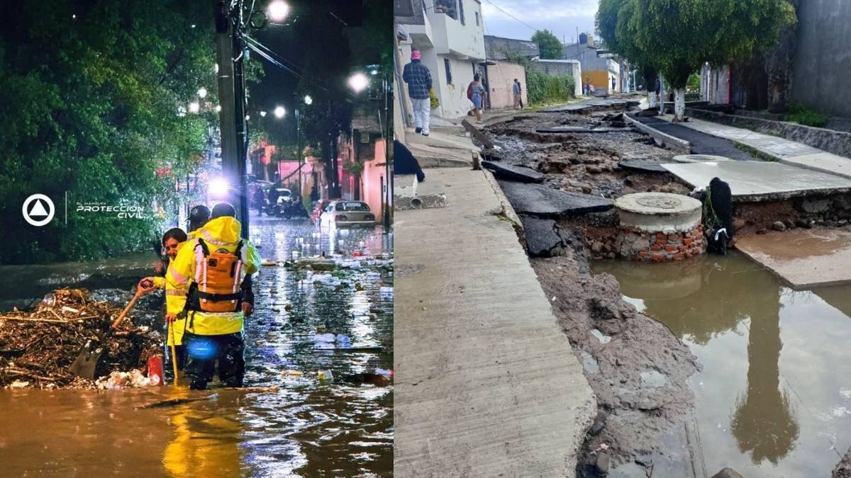 Zonas afectadas por las lluvias en Queretaro