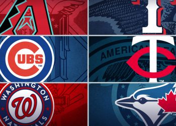 Logos de seis equipos de la MLB en carrera por los playoffs 2025