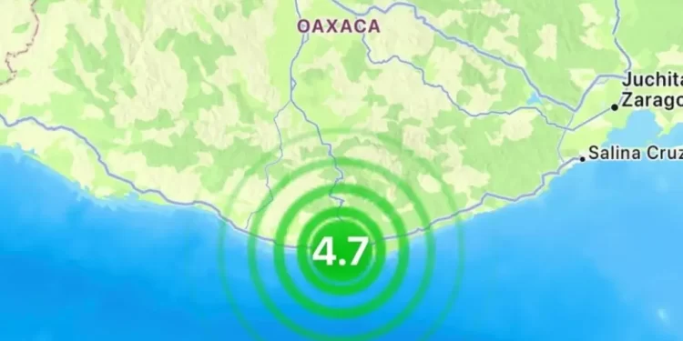 Sismo de magnitud 4.7 sacude Pochutla, Oaxaca