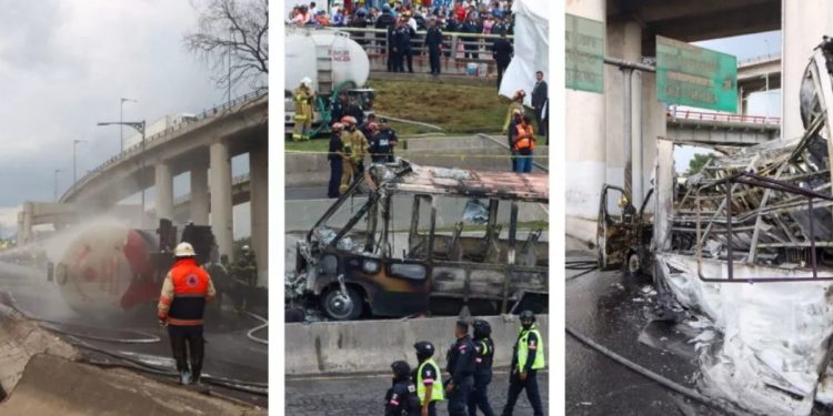 Así quedó la zona de la explosión en Puente de la Concordia