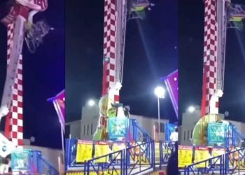 Falla juego mecánico en Feria de San Miguel Arcángel en San Felipe, Guanajuato