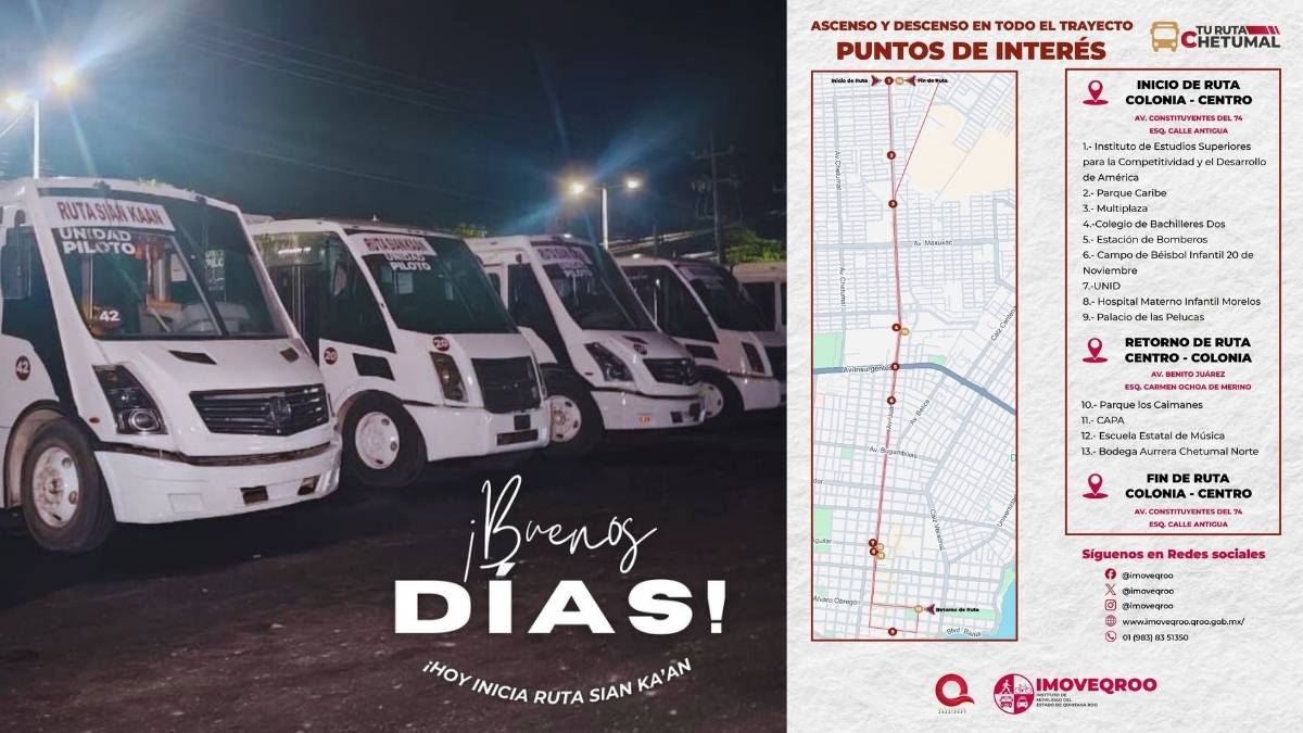 Horarios y gratuidad de la Ruta Sian Kaan