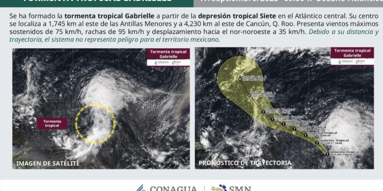 Se forma la tormenta "Gabrielle" en el Atlántico