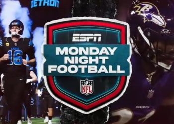 Imagen promocional de ESPN para el Monday Night Football entre Lions y Ravens