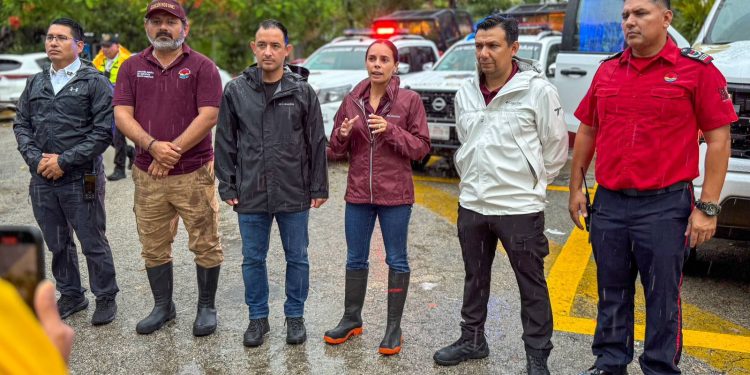 Ana Paty Peralta, activa “Operativo Tormenta” en Cancún