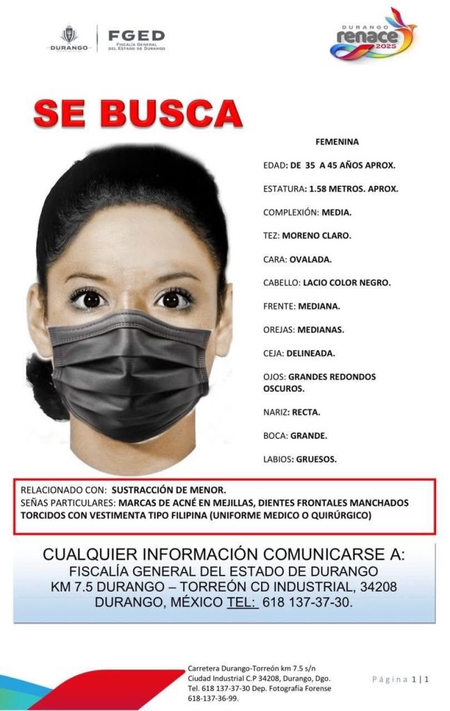 Se roban a una bebé del Hospital Materno Infantil de Durango; video capta el momento exacto del rapto