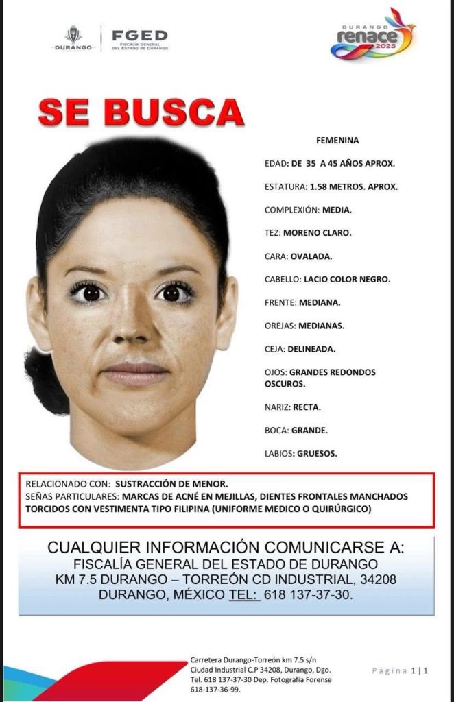 Se roban a una bebé del Hospital Materno Infantil de Durango; video capta el momento exacto del rapto