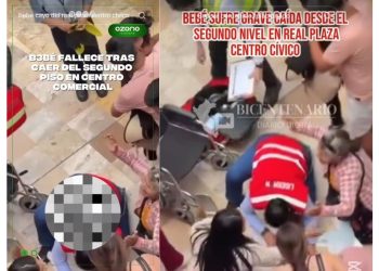 Muere bebé al caer del segundo piso en un centro comercial