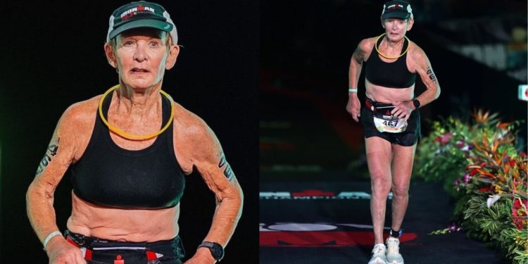Mujer de 80 años rompe récord al concluir un triatlón en Hawaii