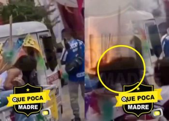 Niña se salva de morir durante explosión de pirotecnia en pleno Centro Histórico de Oaxaca