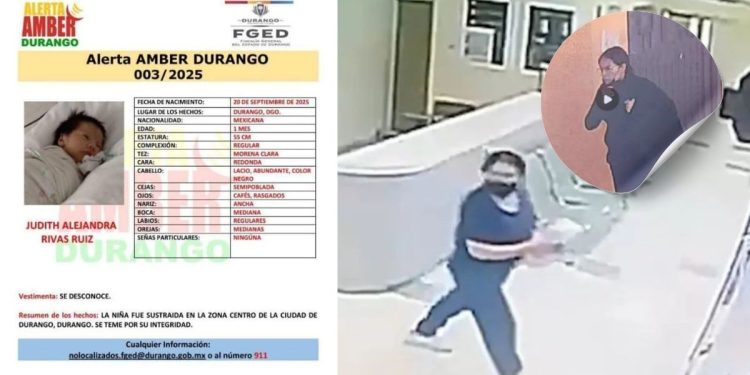 Se roban a una bebé del Hospital Materno Infantil de Durango; video capta el momento exacto del rapto